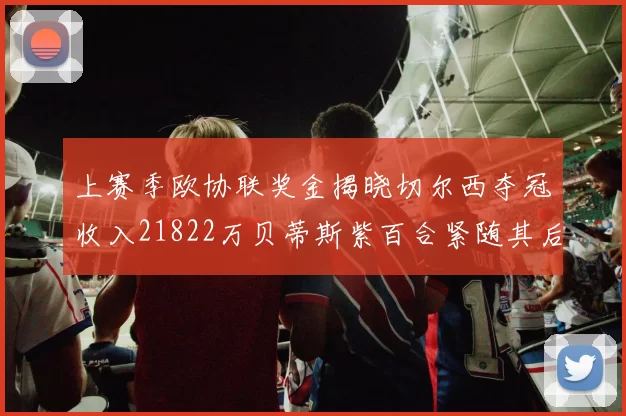上赛季欧协联奖金揭晓切尔西夺冠收入21822万贝蒂斯紫百合紧随其后